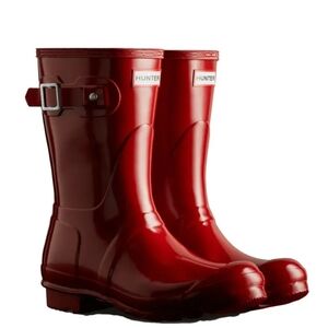Hunter Glossy Red Boots